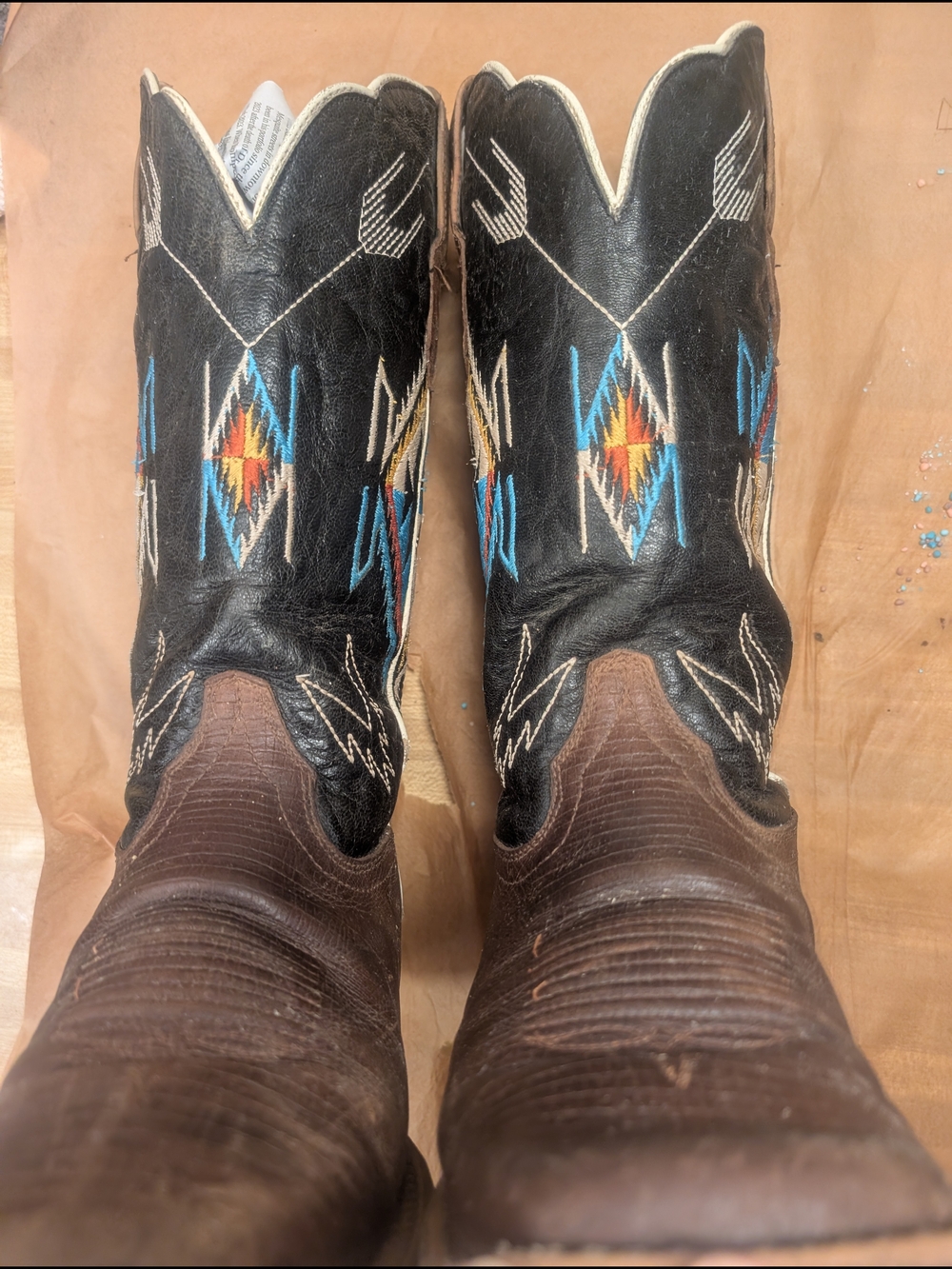 ARIAT Frontier Chimayo Western Leather Cowboy Boots Size Women's 9B - Picture 5 of 11